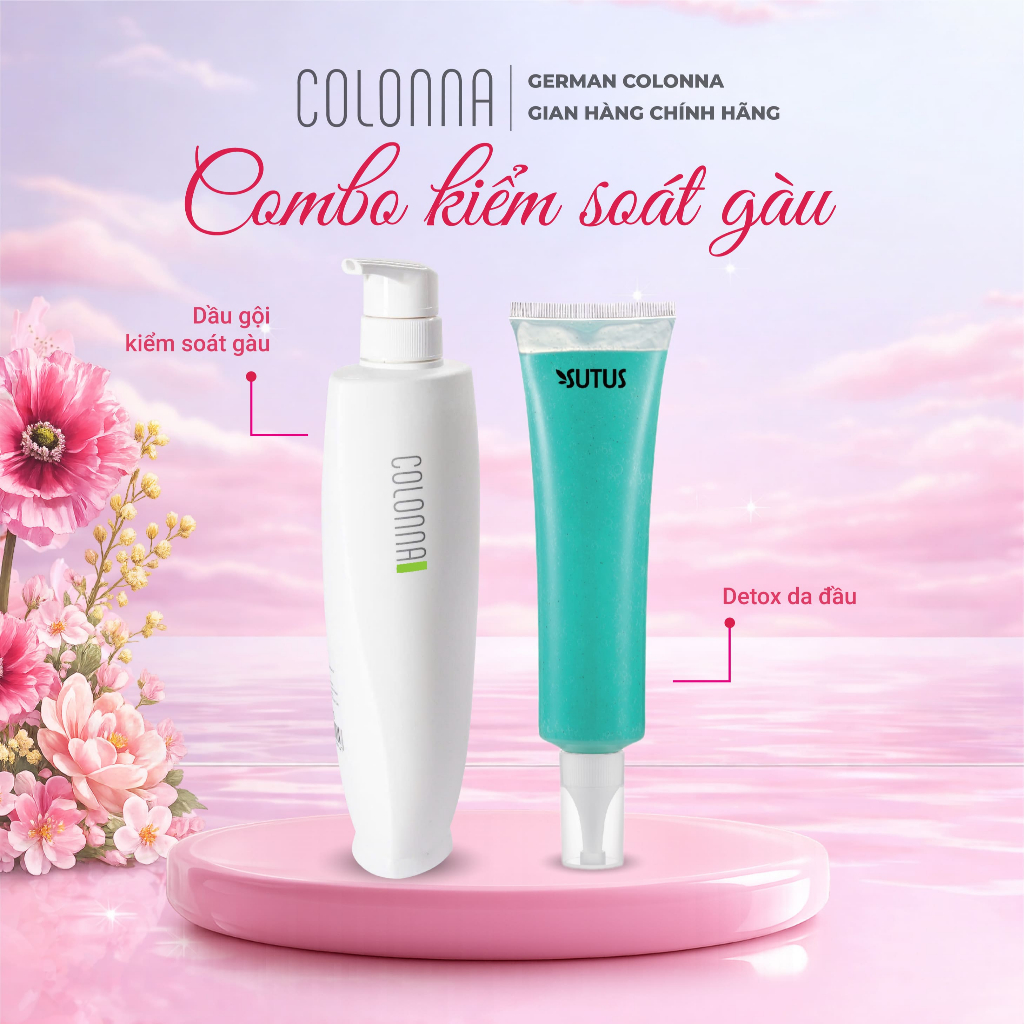 Dầu gội chăm sóc chuyên nghiệp COLONNA giảm gàu, nấm ngứa da đầu