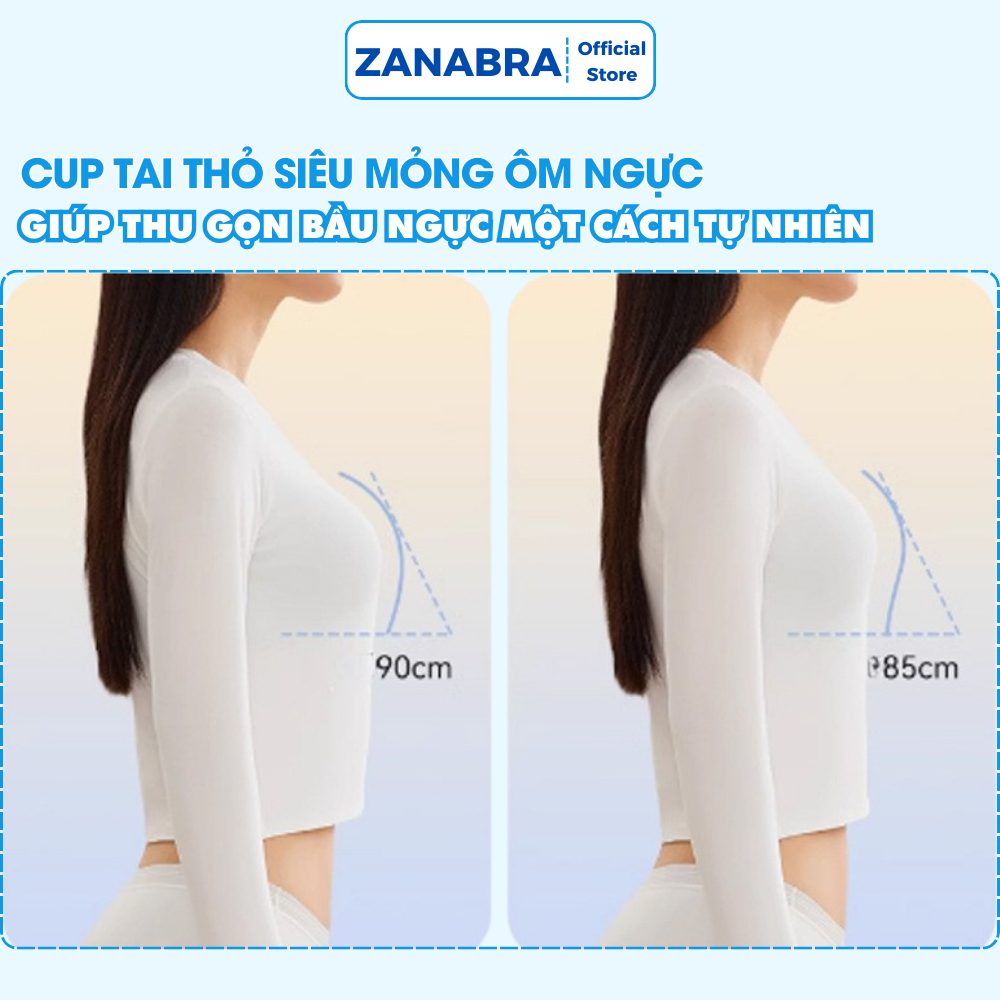 [Deal Shock] Áo ngực nữ không gọng mút tai thỏ mềm mỏng nhẹ, áo lót nữ su liền mạch ZANABRA A02