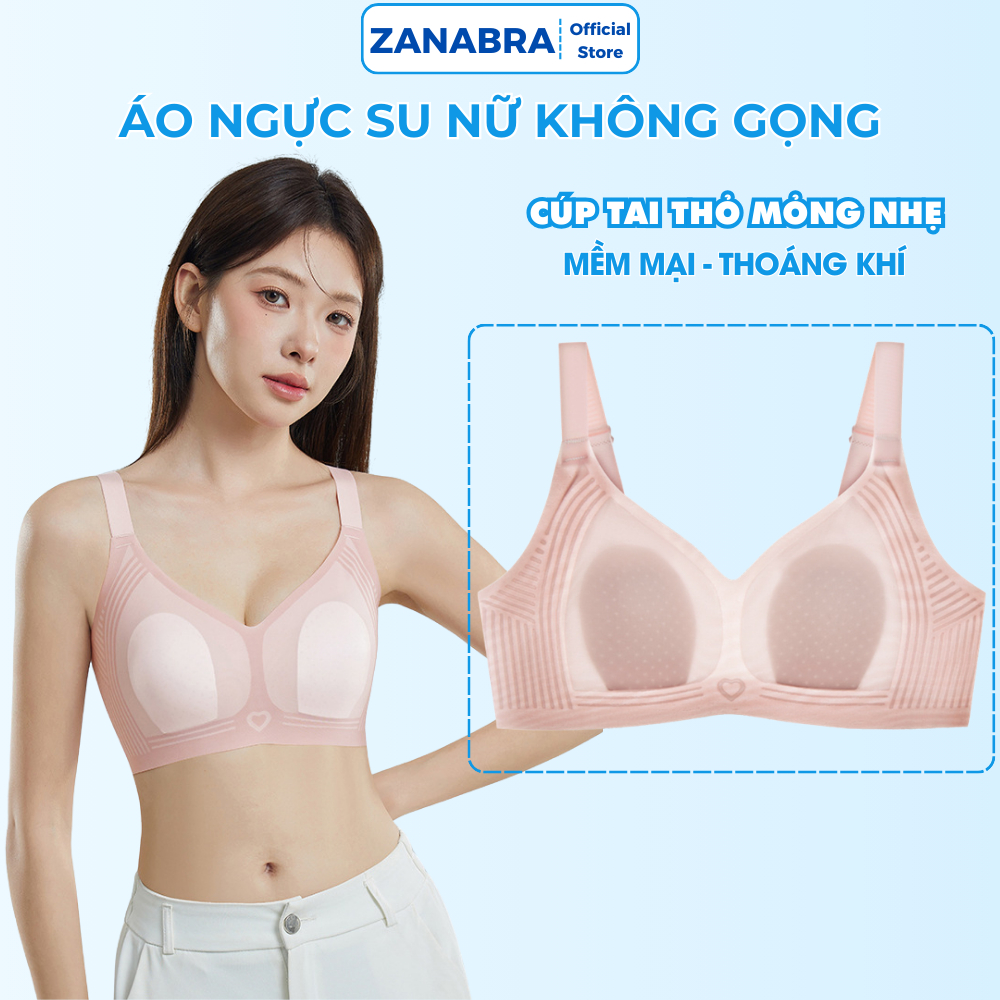 [Deal Shock] Combo áo ngực nữ su mềm thoáng khí đệm tai thỏ, áo lót nữ nâng ngực chống xệ ZANA A02