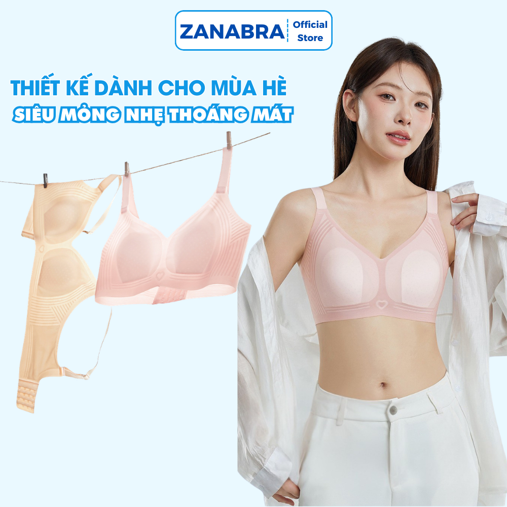 [Deal Shock] Áo ngực nữ không gọng mút tai thỏ mềm mỏng nhẹ, áo lót nữ su liền mạch ZANABRA A02