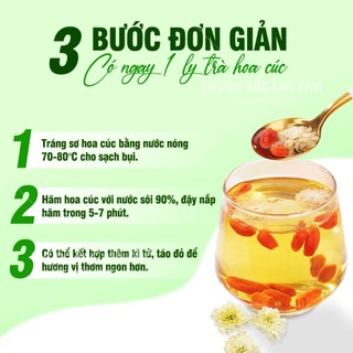 Hoa cúc trắng khô 100g, bạch cúc, trà cúc trắng, nguyên bông, dùng pha trà, nấu nước sâm - Lãn Ông