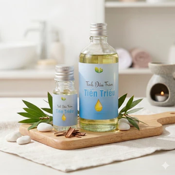 Dầu Tràm Huế Tiến Triều Nguyên Chất – Bộ 2 Chai 100ml & 10ml, Tinh Dầu Tràm Cho Bé, Giữ Ấm, Chống Cảm Lạnh