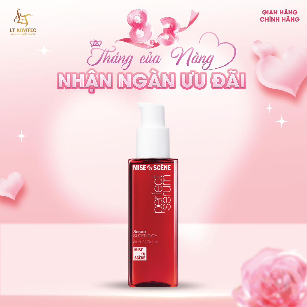 Tinh chất dưỡng tóc mise en scène Perfect Serum Super Rick 80ml giúp phục hồi tóc hư tổn nặng