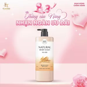 Sữa Tắm Happy Bath Lúa Mạch Dưỡng Trắng Cho Da Nhạy Cảm An Toàn Cho Cả Mẹ Bầu Và Em Bé Chai Lớn 900G