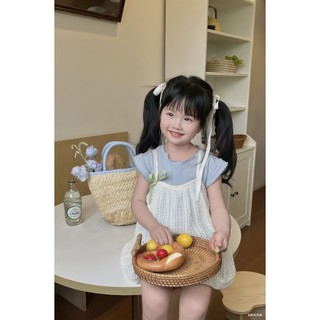 Váy Cho Bé Gái, Set 2 Món Áo Thun Kèm Váy  Lưới Mỏng Phong Cách Tiểu Thư Chất Liệu Cotton Mềm Mại