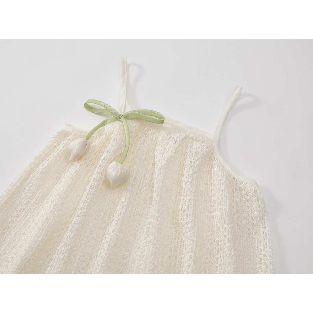Set 2 Chi Tiết, Set Áo Thun Kèm Váy Lưới Phong Cách Tiểu Thư Chất Liệu Cotton Mềm Mại