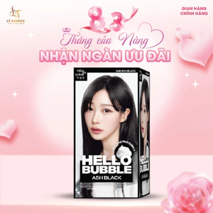 Thuốc Nhuộm tóc mise en scène Hello Bubble Màu Đen ASH BLACK Hàn Quốc An Toàn Cho Da Đầu Không Phai 100g