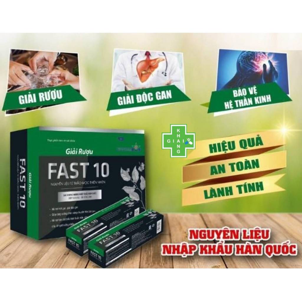 Dung dịch giải rượu FAST hỗ trợ chức năng gan, giảm buồn nôn và các triệu chứng khó chịu sau uống bia rượu (Hộp 24 gó