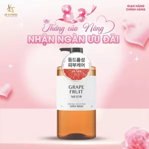 Sữa Tắm Trắng Da Happy Bath Grape Fruit Giảm Mụn Lưng Hương Hoa Quả Thảo Dược Chai 910 ML