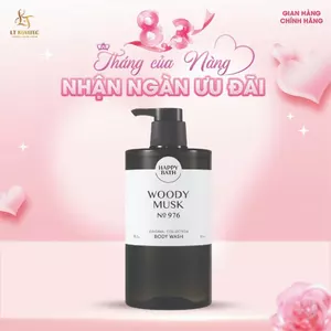 Sữa Tắm Happy Bath Lưu Hương Lâu 910g, Hương Gỗ Ấm Áp Pha Xạ Hương Sang Trọng Quyến Rũ