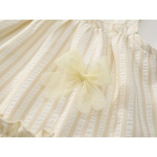 Váy Cho Bé Gái, Váy Sát Nách Phong Cách Tiểu Thư Bé Gái Phối Nơ Nổi Bật Chất Liệu Cotton