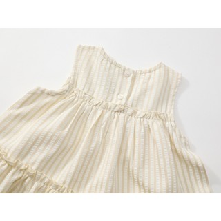 Váy Cho Bé Gái, Váy Sát Nách Phong Cách Tiểu Thư Bé Gái Phối Nơ Nổi Bật Chất Liệu Cotton