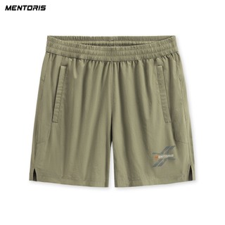 Quần Short Nam Thể Thao MENTORIS Kaki Gió Cao Cấp Regular Fit Co Giãn, Thảo Mái Thấm Hút Tốt MSR2603