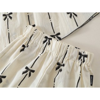 Set Bộ Bé Gái, Set Bộ Áo Yếm Kèm Quần Đùi Họa Tiết Nơ Xinh Xắn Chất Liệu Cotton Mềm