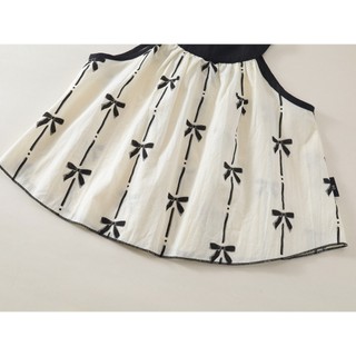 Set Bộ Bé Gái, Set Bộ Áo Yếm Kèm Quần Đùi Họa Tiết Nơ Xinh Xắn Chất Liệu Cotton Mềm