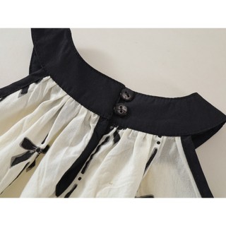 Đồ Bộ Bé Gái, Set Yếm Đi Biển Bé Gái Phối Nơ Xinh Xắn Chất Liệu Cotton Mềm Mại