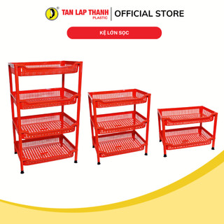 Kệ lớn sọc 2/3/4 tầng nhựa Tân Lập Thành Sản phẩm chất lượng, nhà nhà thịnh vượng, kệ đa năng nhựa
