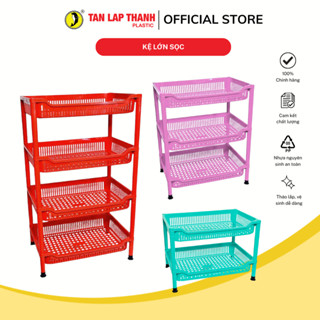 Kệ lớn sọc 2/3/4 tầng nhựa Tân Lập Thành Sản phẩm chất lượng, nhà nhà thịnh vượng, kệ đa năng nhựa