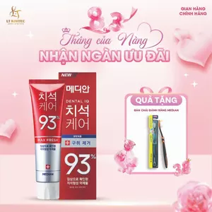 Kem đánh răng Median IQ 93% Tartar BadBreath Toothpaste 120g ( màu đỏ) cải thiện hơi thở thơm mát