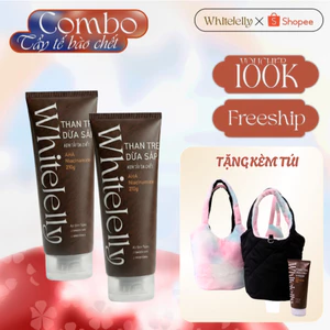 Combo 2 Kem Tẩy Tế Bào Chết Body Than Tre Dừa Sáp WhiteJelly 210g Làm Da Sáng Mịn, Đều Màu Hơn