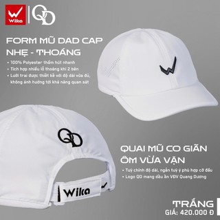 Mũ Thể Thao Wika Chính Hãng Polyeste, Chống Mồ Hôi Tốt, Quang Dương Mở