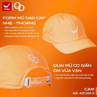 Mũ Thể Thao Wika Chính Hãng Polyeste, Chống Mồ Hôi Tốt, Quang Dương Mở
