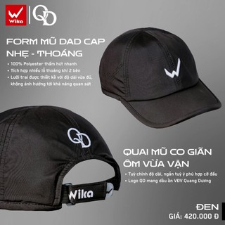 Mũ Thể Thao Wika Chính Hãng Polyeste, Chống Mồ Hôi Tốt, Quang Dương Mở