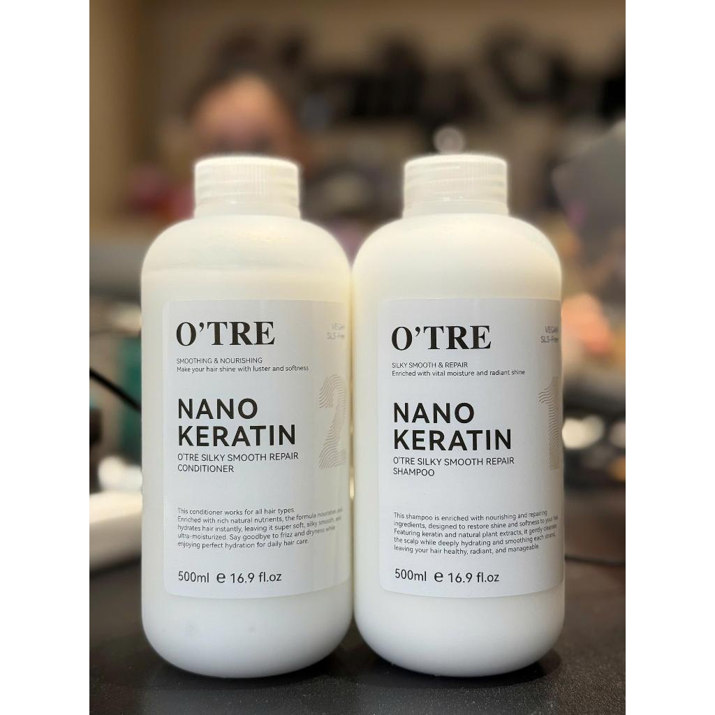 E18_[SVIP]  Combo Dầu Gội Xả O’TRE Nano Keratin Siêu Mềm Mượt chai 500ml/ chai