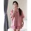 MB-SET-023 Set đồ ngủ ngắn tay kẻ sọc đậm nhạt dáng rộng Maybee Homedress