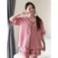 MB-SET-023 Set đồ ngủ ngắn tay kẻ sọc đậm nhạt dáng rộng Maybee Homedress