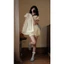 Áo Váy Babydoll Hari Cổ Sen 2 Lớp Form Rộng Gấu Viền Bèo Bo Chun