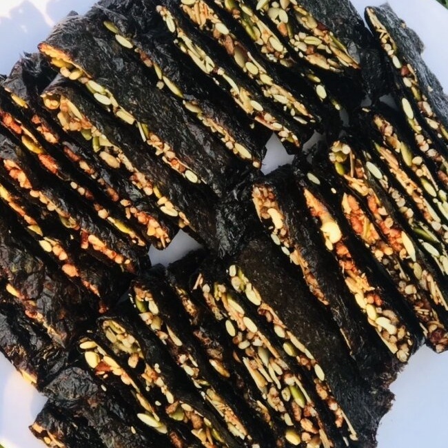 1Kg Bánh Rong Biển Kẹp Hạt Dinh Dưỡng - Hạt Mới Bao Không Hôi Dầu
