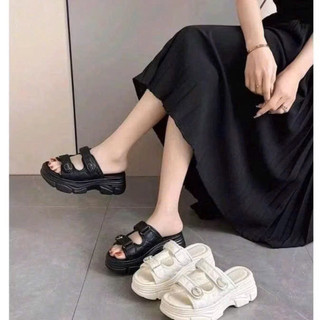 Dép quai ngang đế xuồng 7 phân trần chỉ chữ Min ( phom nhỏ mua tăng 1 sz)