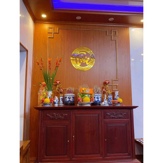 Chữ Phúc chất liệu Alu vàng gương 3mm dày dặn, Màu sắc sáng đẹp size 60cm