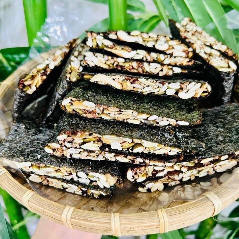 1Kg Bánh Rong Biển Kẹp Hạt Dinh Dưỡng - Hạt Mới Bao Không Hôi Dầu