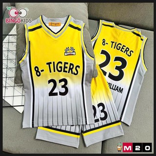 Bộ Sát Nách Bóng Rổ Bé Trai Ann Kids 13-47kg - Đồ Bộ Ba Lỗ Thể Thao Thun Lạnh 3D Siêu Mát, Co Giãn Cực Tốt
