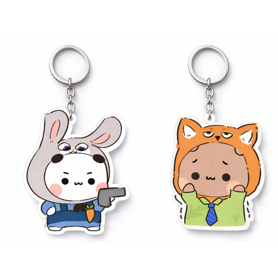 Móc khoá Cặp bài trùng Zootopia Judy & Nick
