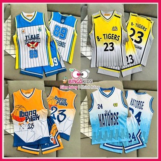 Bộ Sát Nách Bóng Rổ Bé Trai Ann Kids 13-47kg - Đồ Bộ Ba Lỗ Thể Thao Thun Lạnh 3D Siêu Mát, Co Giãn Cực Tốt