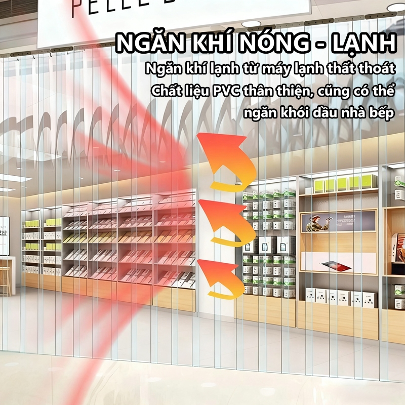 rèm nhựa pvc,rèm nhựa kéo xếp,rèm nhựa ngăn lạnh(Tặng Đầy Đủ Phụ Kiện),Rèm Nhựa PVC Trong Suốt