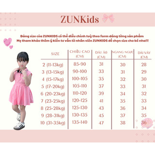 Bộ Bé Gái Thun Cá Sấu Cotton Cúc Daisy | Áo Polo + Chân Váy Xếp Ly Có Quần Bảo Hộ Bên Trong