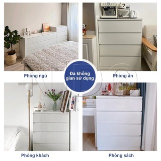 Nido Tủ Ngăn Kéo Gỗ MDF Cao Cấp - Tủ Để Đồ, Decor Phòng Khách 6 Ngăn Kéo (120x41x69cm)