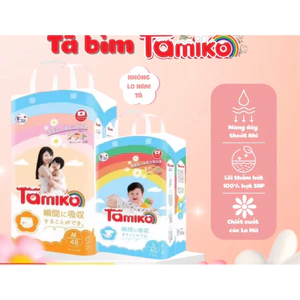 Tã bỉm Nhật Tamiko NB68/S60/M58/M48/L44/XL42/XXL38/XXXL32 Mềm Mịn ,Thấm Hút Nhanh, Thoáng Khí