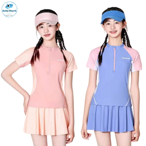 Đồ Bơi Bé Gái Tay Ngắn Váy Rời Quần Đùi G29 – Set Bơi Cao Cấp Baby Shark Shop