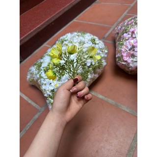 COMBO 100 CỤM ĐIỂM HOA NHẤT CHI MAI( ảnh thật) mix màu trang trí bó hoa , giỏ quà...