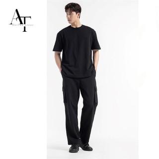 Áo Phông Trơn Nam Cổ Tròn HS HOÀNG SỰ GROUP Chất Vải Cotton Hai Chiều Thoáng Mát Co Giãn Nhẹ  AT01