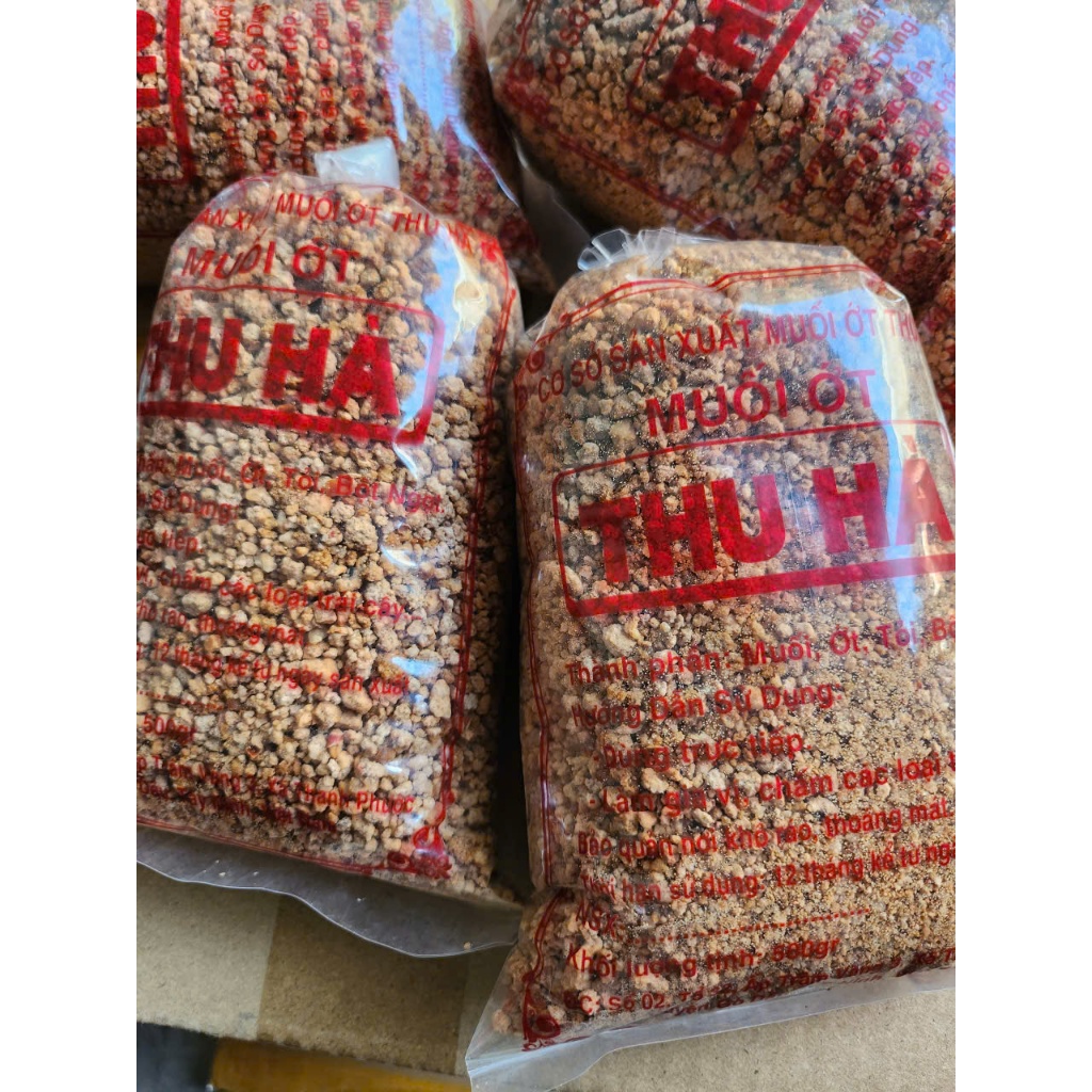 Muối Ớt Thu Hà - 500g Gốc Tây Ninh - Chay mặn đều dùng được - dùng pha muối trộn, chấm trái cây.