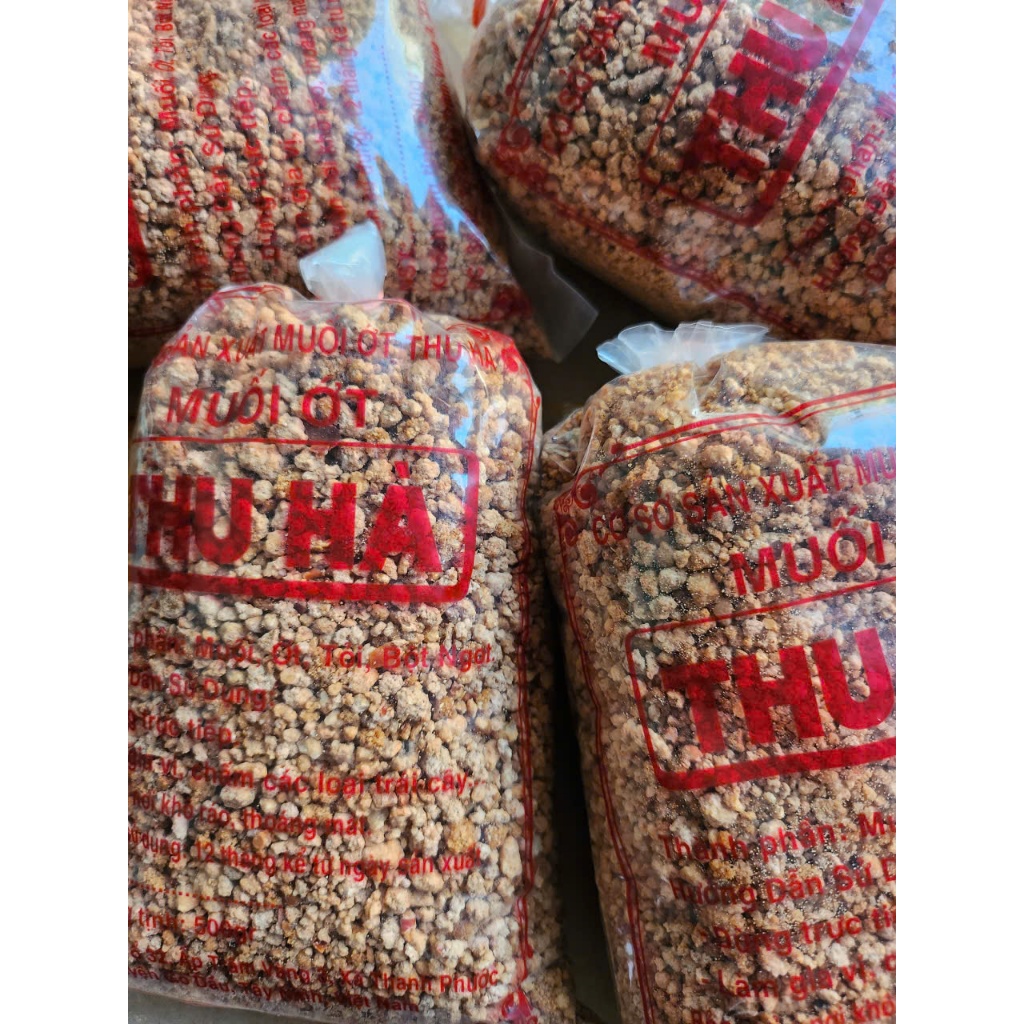 Muối Ớt Thu Hà - 500g Gốc Tây Ninh - Chay mặn đều dùng được - dùng pha muối trộn, chấm trái cây.