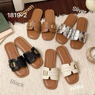 Dép Sandal Nữ Quai Ngang Khoá Kim Loại Thời Trang Hàn Quốc – Dép Nữ Đế Mềm Chống Trượt Đi Chơi Đi Làm ( QCCC )