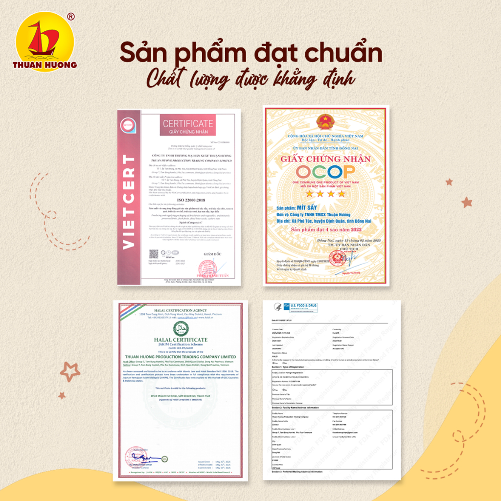 Xoài sấy dẻo Thuận Hương 200g chua ngọt, dẻo thơm - Ăn vặt trái cây sấy dẻo