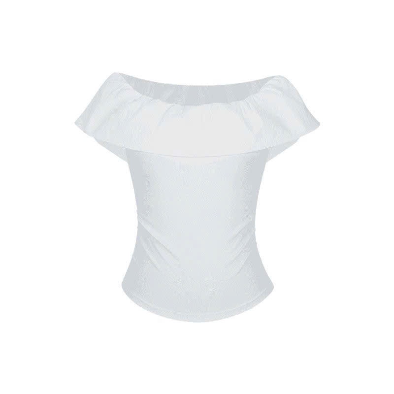 Áo thun trễ vai nhún 2 bên eo ôm body co dãn mùa hè hottrend BA SP435